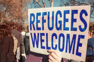 Welcome sign for Refugees in Canada